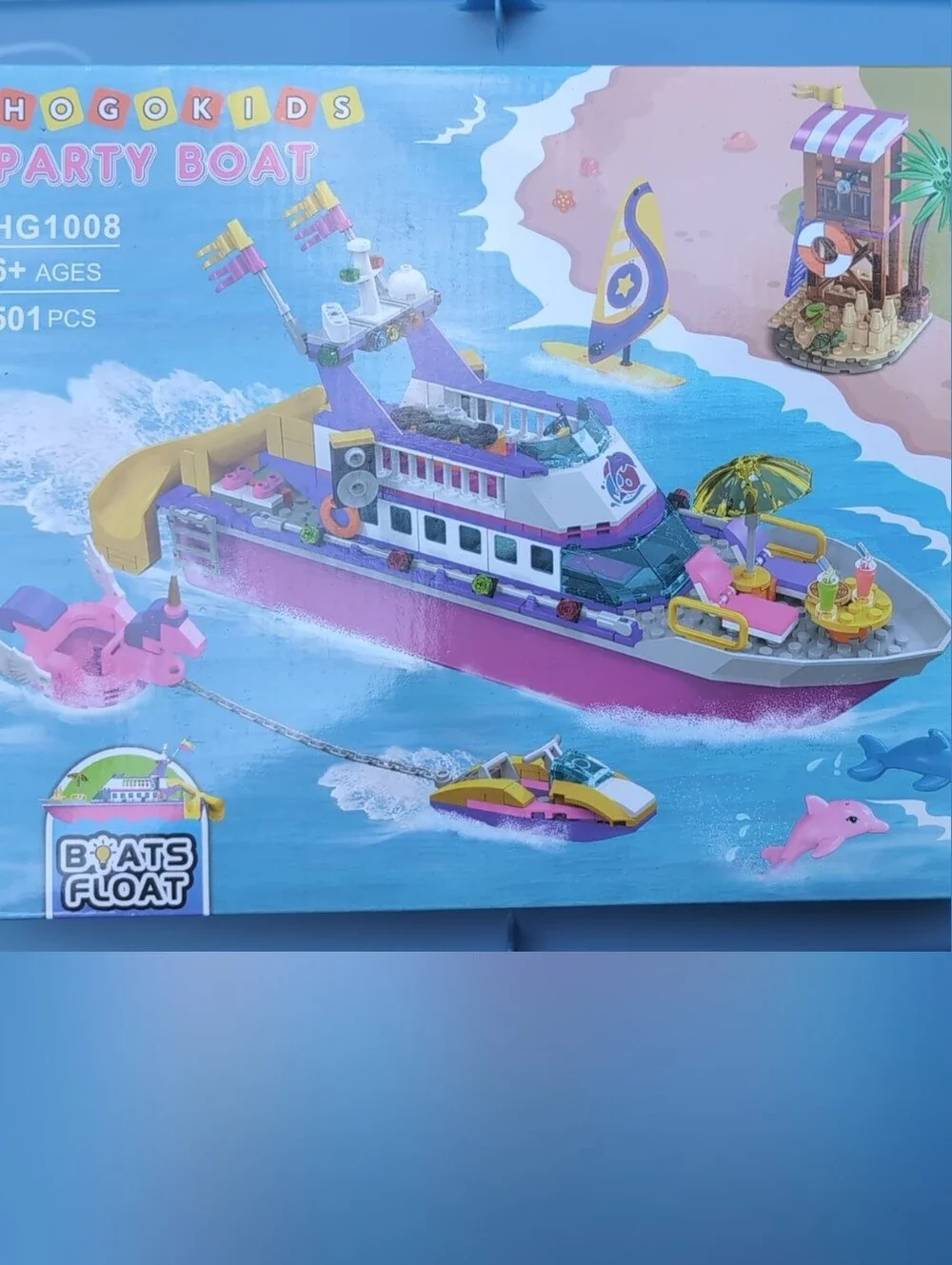 Party Boat Building Set - Pink & Yellow